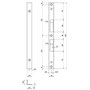 Winkelschliessblech - MSL Modell B-1854.133 - eckige Ausführung - Edelstahl - 270x20/20 mm