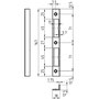 Winkelschliessblech - GLUTZ Modell B-1001.131 - eckige Ausführung - verzinkt - 167x18/12,5 mm