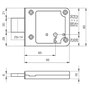 Kellertür-Riegelschloss - SCHÄNIS Modell 2305 - Dornmass 65 mm