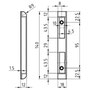 Kappenschliessblech - GLUTZ Modell B-1102.531 - 140x18/12 mm