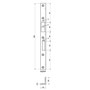 Winkelschliessblech - MSL Modell B-1308.112 │ B-1308.122 - eckige Ausführung - verzinkt - 300x23/33 mm