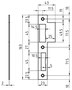 Lappenschliessblech GLUTZ B-1102.331 - eckige Ausführung - verzinkt - 163x23 mm