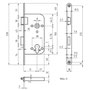 Einsteckschloss - GLUTZ Modell 1004 - Stulp 18x230 mm abgerundet - Nuss 8 mm