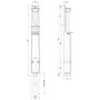 Türfeststeller BKS - silberfarbig - Länge 346 mm - Hub 100 mm
