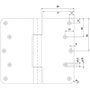 Paumellenband - Lappen 160/80 mm - Modell STN 16046-80 - Edelstahl