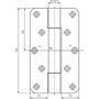 Paumellenband - Lappen 160/33 mm - SIMONSWERK Modell Variant VN 2929/160 - Edelstahl
