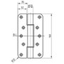 Paumellenband - Lappen 160/35 mm - Modell STN 16146 - Edelstahl