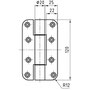 Paumellenband - Lappen 120/25 mm - Modell STN 12156 FB - Edelstahl