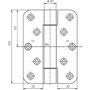 Paumellenband - Lappen 120/32 mm - SIMONSWERK Modell Variant VN 2929/120 - Edelstahl