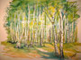 Birkenwald,Aquarell,24x32,2011 (Privatbesitz) 