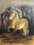 Fjordpferd,Acrylgravur auf Leichtschaumplatte,40x30,2013
