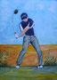 Golfer "Longhitter" gr.Aquarell,35x25,2010