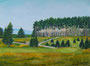 Golfplatz Föhrenwald,Aquarellstift laviert,24x32,2009