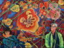 Blumiges Gespräch 2020, Öl, Acryl auf Karton, 30 x 40 cm