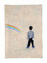 少年と虹/2010/ パネルにキャンバス、印刷物、アクリル、顔料、ジェッソ、メディウム、他 /212×150 mm