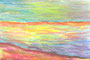 『輝く海』　ソフトパステル　(10×14cm)　