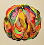 『獅子柚子２０１３』　アクリリック　（40x40cm　3Dキャンバス）