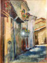 PAESE - Olio su tela, cm 35x25, anno 1981