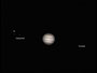 Jupiter mit Europa, Io und Ganymed am 23.08.2009, Celestron C9.25 (CGEM), DMK 21AU04.AS, IR: (1/60 sec):  500 aus 10000 Bilder (640x480), RGB mit SPC900NC, IR-RGB