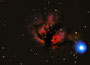 Flammennebel (NGC2024) und Alnitak im Sternbild Orion am 14.02.2009, Celestron C9.25 (CG-5GT) mit Focalreducer, Canon EOS 450D im Primärfokus, 1.480 mm, f/6.3, 9x60sec, ISO 1600 ohne Guiding