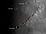 Krater Archimedes, Eratosthenes & Montes Apenninus am 01.06.2009, Celestron C9.25 (CG-5GT), ALCCD5, 1000 Bilder (1280x1024), Ausschnitt, s/w