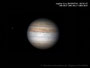 Jupiter mit Io am 10.07.2010, Celestron C9.25 auf CGEM, FL3-FW-03S1M , 2x Barlowlinse, F=5900mm, f/25, R: 9.690ms (98 fps); G: 11.90ms (80fps); B: 17.40ms (55fps), R-RGB-Komposit