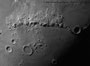 Montes Apenninus und Krater Archimedes, Autolycos, Aristillus, Eratosthenes und Timocharis am 11.02.2011, Celestron C9.25, F=2350mm, f/10, Basler scA1300-32fm, 500x10msec, IR Pro 742