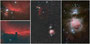 Widefieldaufnahme und hochauflösende Aufnahmen des großen Orionnebels und des Pferdekopfnebels