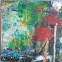 Deux petits arbres - 30 x 30-Acrylique-glacis aux encres