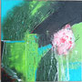 Le petit vase- 30 x 30-Acrylique-glacis aux encres