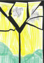 silhouette d'arbre : découpage / collage