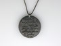 Oxidized sterling silver pendant - back.