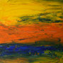 Acrylbild von Diplom Designerin Brigitte Weiand - Landschaft Lebensweg