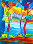 expressionistischer Farbenrausch / 24x34cm