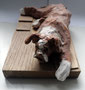 Underdog, Glasur auf Holzplatte / 2019