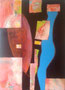 2014 | Blauer Akt, Acryl auf Leinwand, 50 × 70 cm