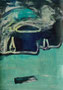 2013 | Gott guckt durchs Schlüssselloch, Acryl auf Papier, 33,5 × 47,0 cm