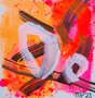 Kleine Freuden IV, 2023, Acryl auf Büttenpapier, 15x15 cm, gerahmt in weißem Rahmen (22,5x22,5 cm) mit weißem Passepartout, 130 € inkl. Rahmen