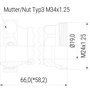 Grundelement L=66,0 (3-GE-2) technische Zeichnung Seitenansicht