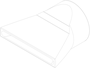 Kühlmittel Flachdüse mit Schlitz 45x4,2mm Streustrahl (2-DU-SL-50) technische Zeichnung