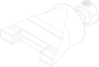 Flachdüse Schlitz 23x1,0mm mit seitlicher Kühlung (1-DU-1912-SA) technische Zeichnung