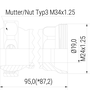 Grundelement L=95,0 (3-GE-3) technische Zeichnung Seitenansicht