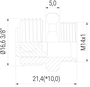 Adapterstück mit Rückschlagventil G3/8" (1-AD-RSV-38) technische Zeichnung Seitenansicht