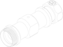Duschelement mit Bohrungen 3x Ø1,6mm (1-DU-EL3) technische Zeichnung