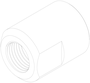 Adapter / Muffe IG 1-GE auf IG 1/8" (1-AD-1GE-18) technische Zeichnung