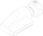Innenschleifdüse Schlitzbreite 40x0,4mm gerader Strahl (2-DU-I-SL-40-GS-0.4) technische Zeichnung