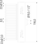 Kühlmittel Nadeldüse Modular l=192 (2-NA-DU-192) technische Zeichnung Frontansicht