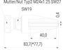 Innenschleifdüse Schlitzbreite 40x0,4mm gerader Strahl (2-DU-I-SL-40-GS-0.4) technische Zeichnung Seitenansicht