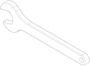 Maulschlüssel Schlüsselweite 9mm (SW-9) technische Zeichnung