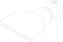 Kühlmittel Flachdüse mit Schlitz 58x0,4mm gerader Strahl (2-DU-SL-65-GS-0.4) technische Zeichnung